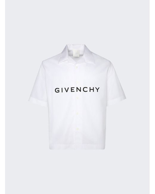 Givenchy Logo Hawaiian Collar Shirt