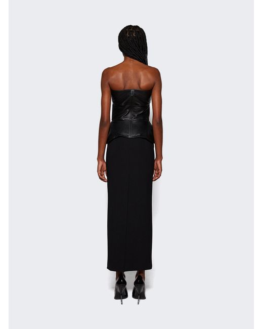 Jean Paul Gaultier Leather And Viscose Buckle Dress