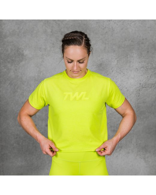 The WOD Life Twl Everyday Cropped T-Shirt 2.0 Lime Burst