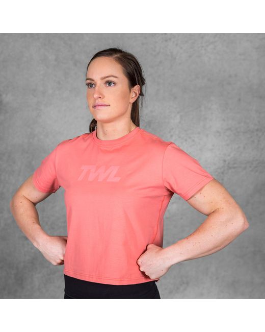 The WOD Life Twl Everyday Cropped T-Shirt 2.0 Sweet Coral