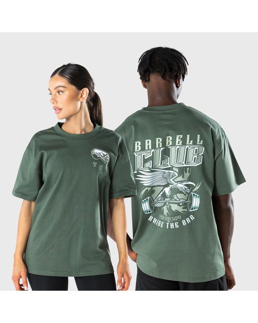 The WOD Life Twl Lifestyle Oversized T-Shirt Barbell Club Eagle Sage