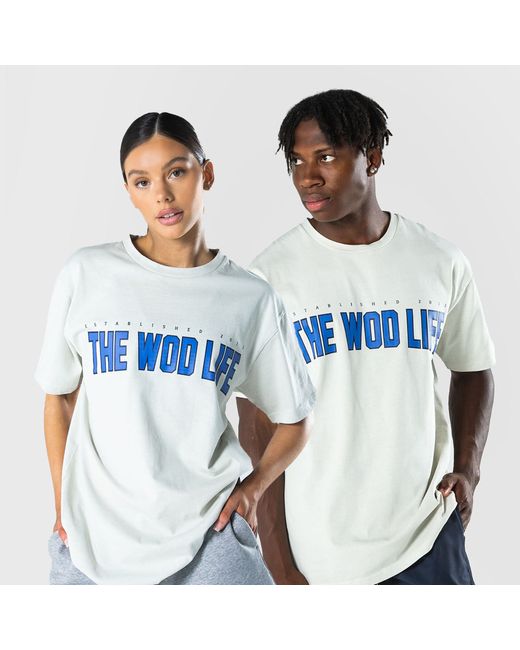 The WOD Life Twl Lifestyle Oversized T-Shirt Varsity Washed Cement