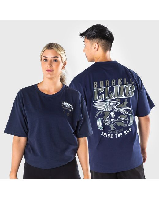 The WOD Life Twl Lifestyle Oversized T-Shirt Barbell Club Eagle Midnight Navy