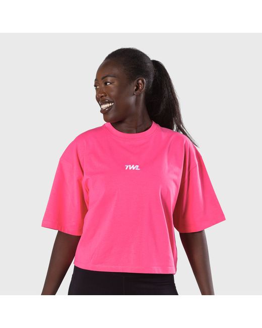 The WOD Life Twl Oversized Cropped T-Shirt Flamingo/