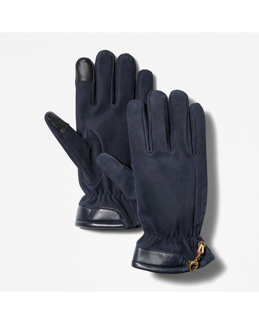 Timberland Winter Hill Leather Gloves For In Navy