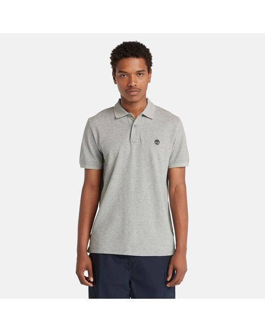 Timberland Millers River Pique Polo Shirt For In Grey Medium