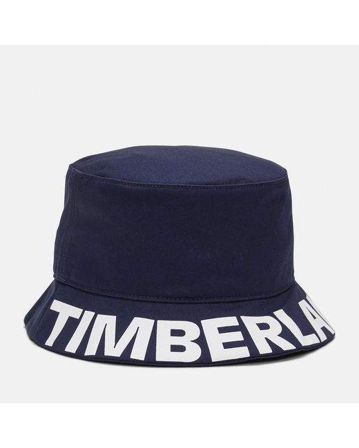 Timberland Text Logo Bucket Hat For In Navy