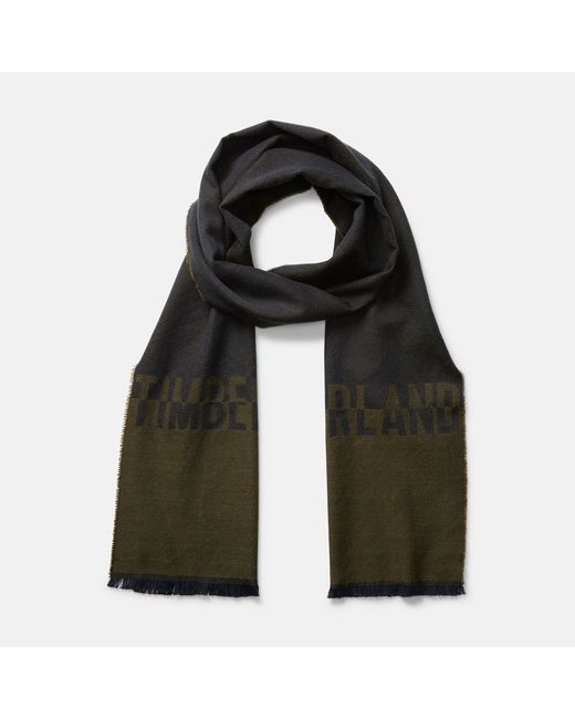 Timberland Split Colour Logo Scarf For In Navy