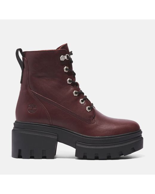 Timberland Everleigh 6 Inch Boot For In Burgundy