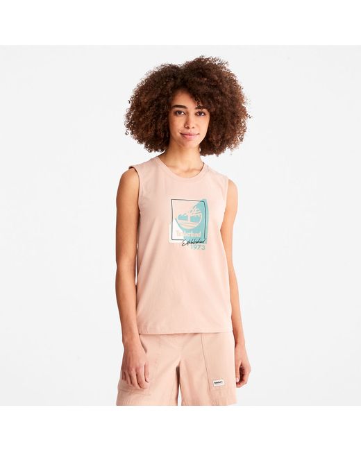 Timberland Logo Tank Top For In Light