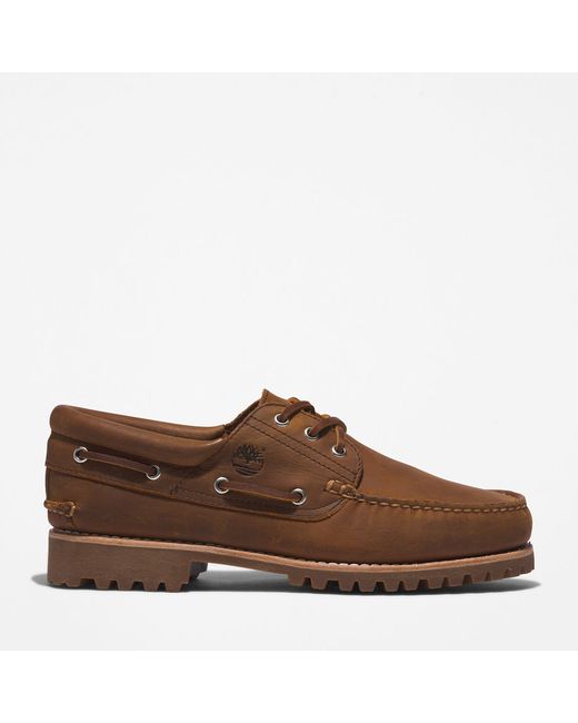 Timberland 3-eye Lug Handsewn Boat Shoe For In Light