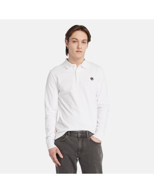 Timberland Millers River Long-sleeve Pique Polo Shirt For In