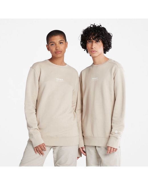 Timberland Luxe Comfort Essentials Raglan Refibra Sweatshirt In Grey Light