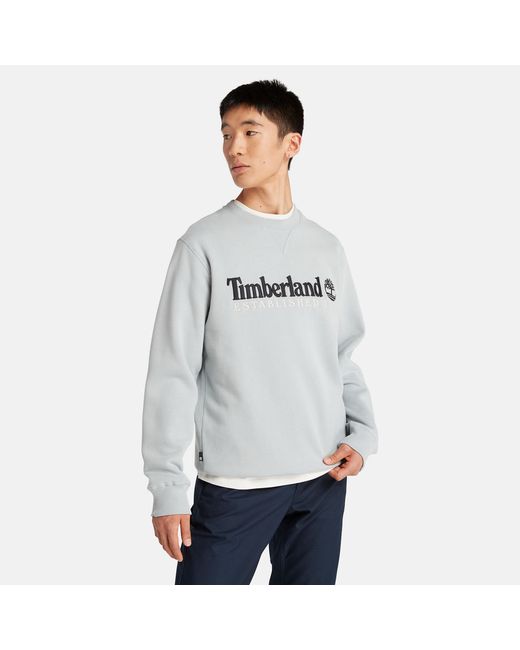 Timberland Est. 1973 Logo Crew Sweatshirt For In Grey