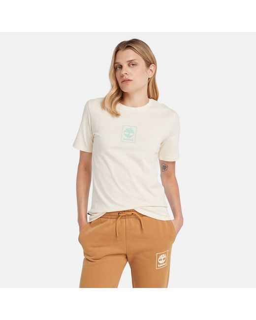Timberland Stack Logo T-shirt For In White