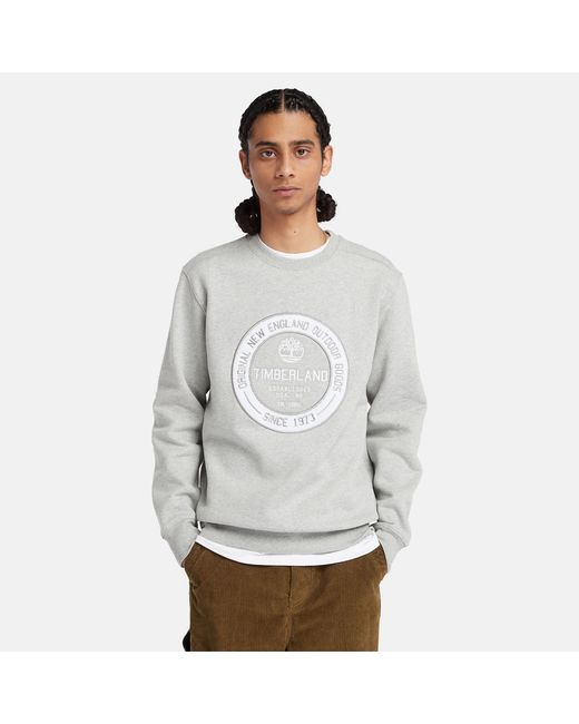 Timberland Elevated Brand Carrier Crew Sweatshirt For In Grey