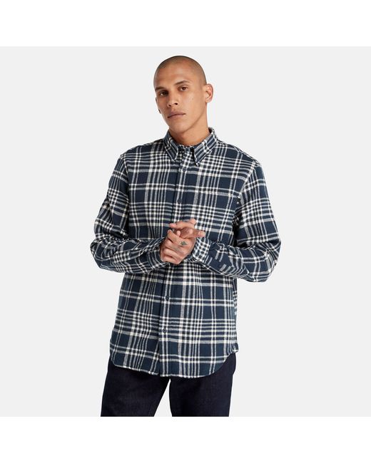 Timberland Heavy Flannel Check Shirt For In Navy
