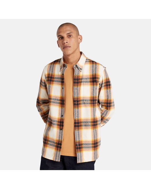 Timberland Checked Flannel Shirt For In orange
