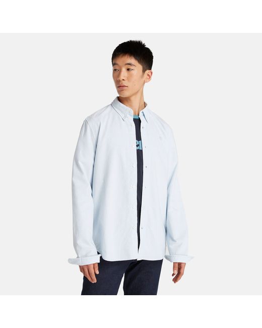 Timberland Long Sleeve Oxford Shirt For In Light