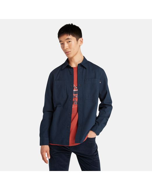 Timberland Windham Cotton Shirt For In Navy