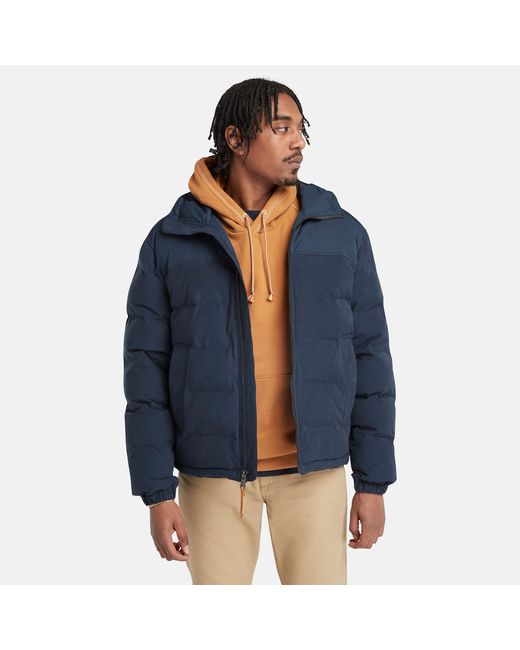 Timberland Mountain Welch Hooded Water Repellent Puffer Jacket For In Navy