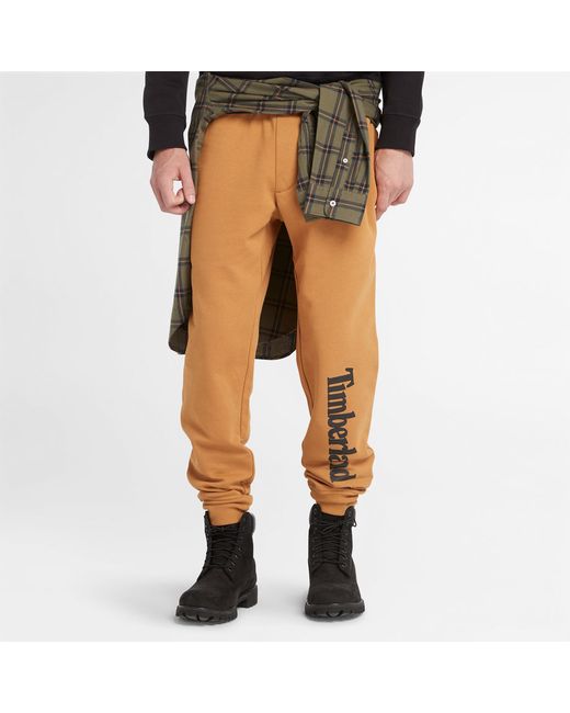 Timberland Logo Tracksuit Bottoms For In Dark Yellow