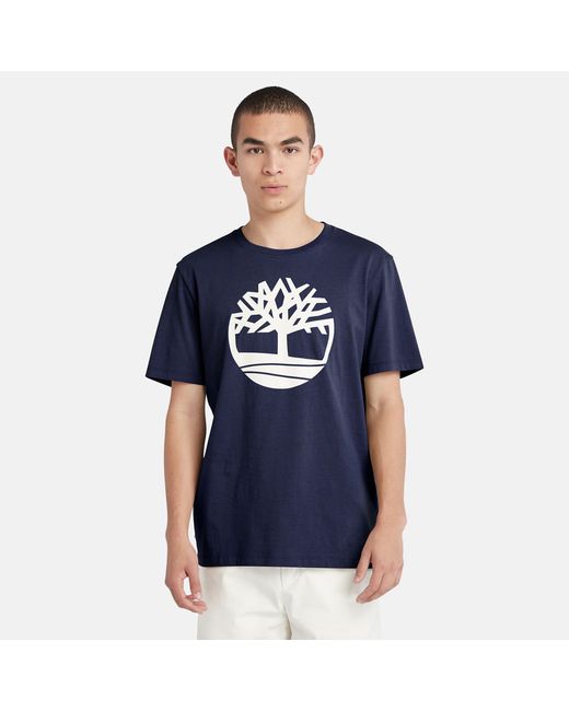 Timberland Kennebec River Tree Logo T-shirt For In Navy