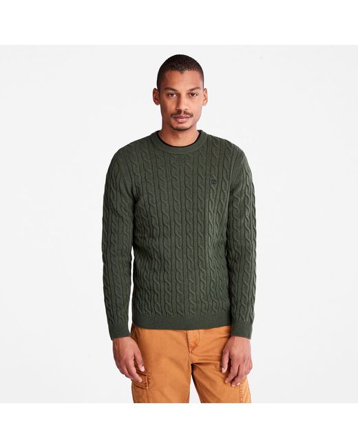 Timberland Phillips Brook Cable-knit Crew Jumper For In Dark