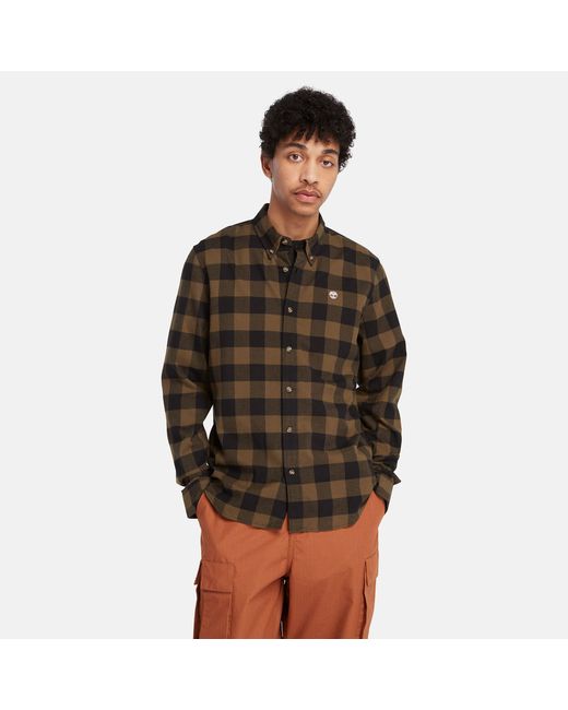 Timberland Mascoma River Long-sleeve Check Shirt For In Dark