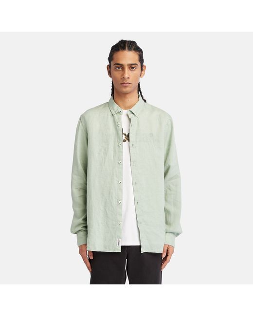 Timberland Mill River Slim-fit Linen Shirt For In Light