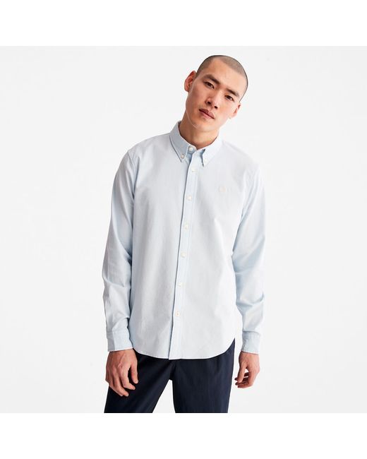 Timberland Pleasant River Long-sleeved Oxford Shirt For In Light