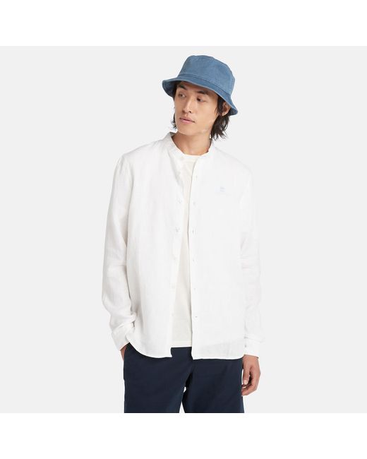 Timberland Mill Brook Korean-collar Linen Shirt For