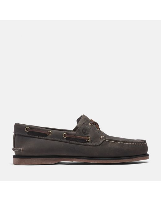 Timberland Classic Leather Boat Shoe For Medium Grey