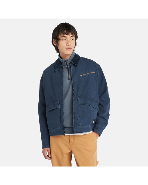 Timberland Washed Canvas Jacket For Navy