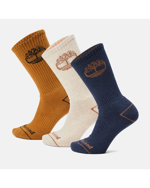 Timberland All Gender 3 Pack Bowden Crew Socks