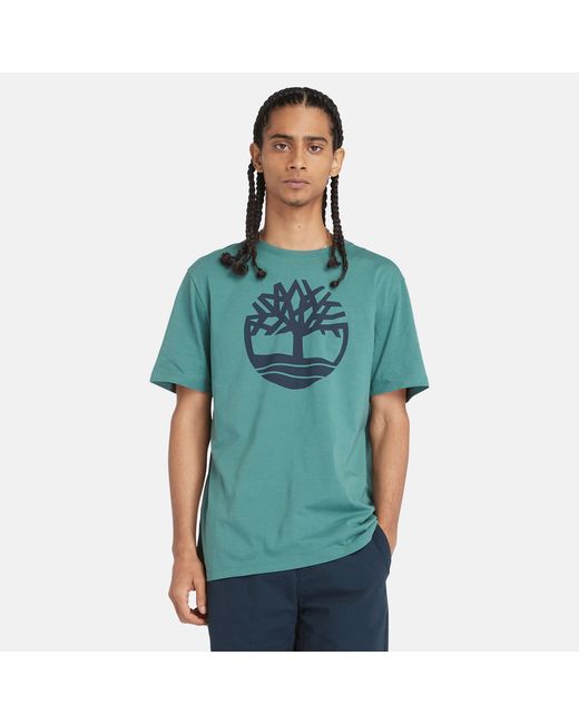 Timberland Kennebec River Tree Logo T-shirt For Teal