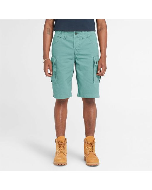 Timberland Twill Cargo Shorts For Teal