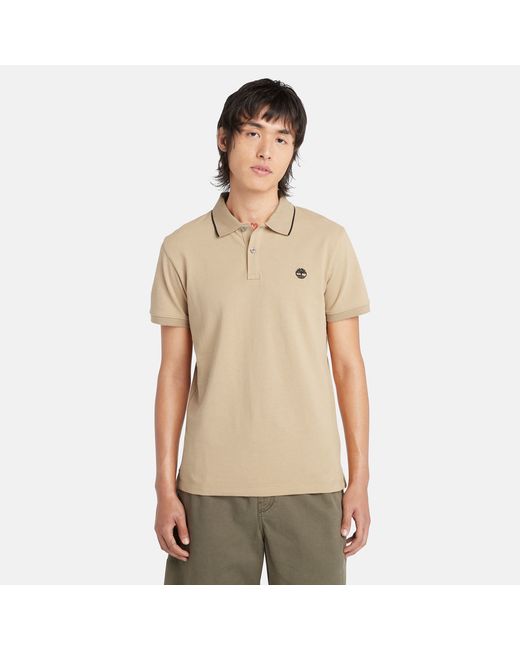Timberland Millers River Printed Neck Polo Shirt For