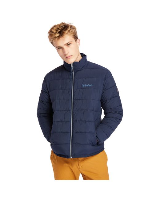 Timberland Garfield Funnel-neck Quilted Jacket For Navy