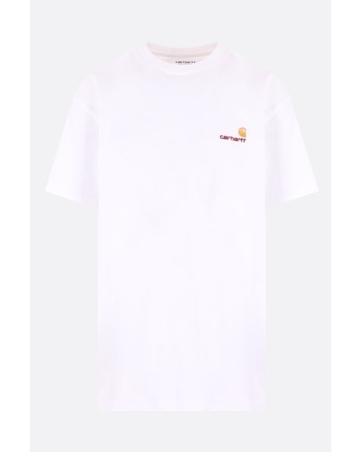 Carhartt Wip organic cotton t-shirt with American logo embroidery Man