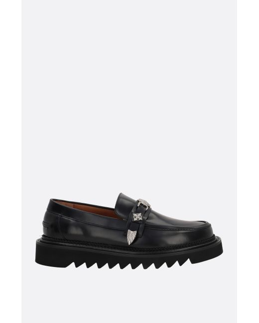 Toga Virilis buckle-detailed smooth leather loafers Man