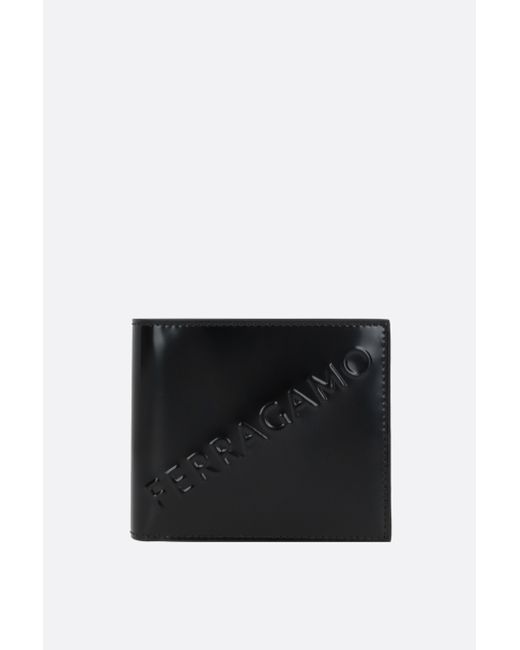 Ferragamo logo-detailed shiny leather billfold wallet Man