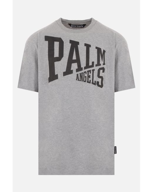 Palm Angels College logo printed cotton t-shirt Man