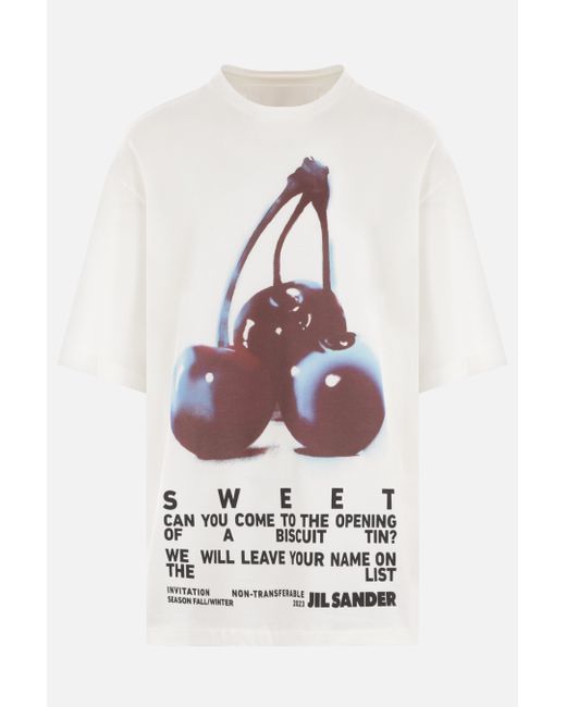 Jil Sander Night Shimmer logo printed cotton t-shirt Man