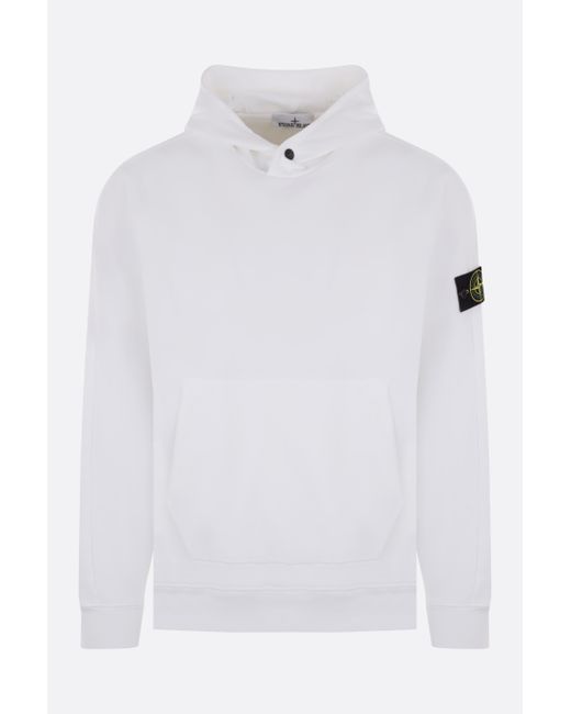 Stone Island jersey hoodie with logo patch Man
