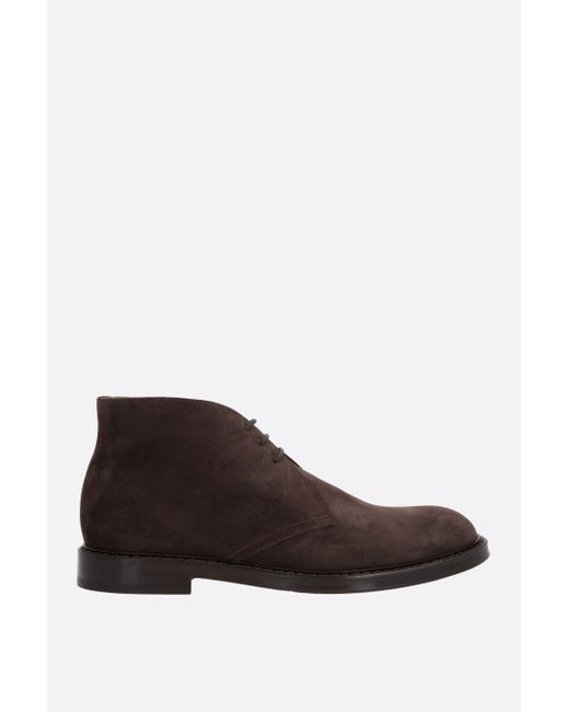 Doucal's velvet suede ankle boots Man