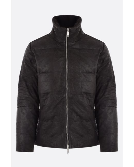 Giorgio Brato leather down jacket Man