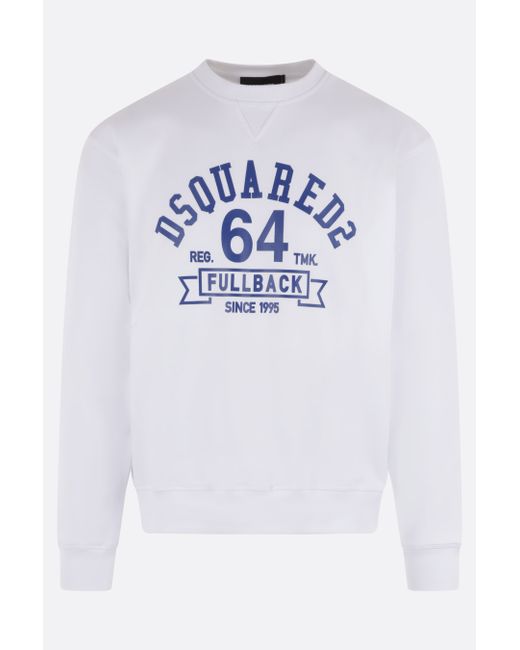 Dsquared2 logo printed fleece sweatshirt Man