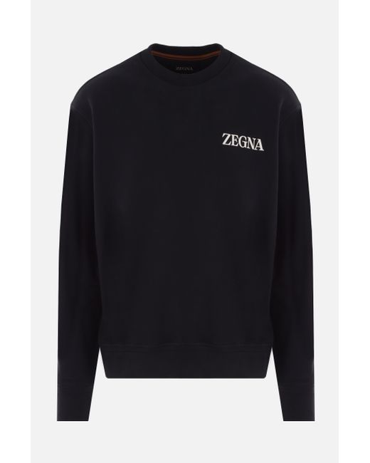 Z Zegna logo printed jersey sweatshirt Man