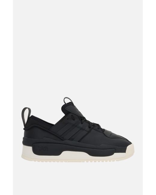 Y-3 Rivalry smooth leather and neoprene sneakers Man